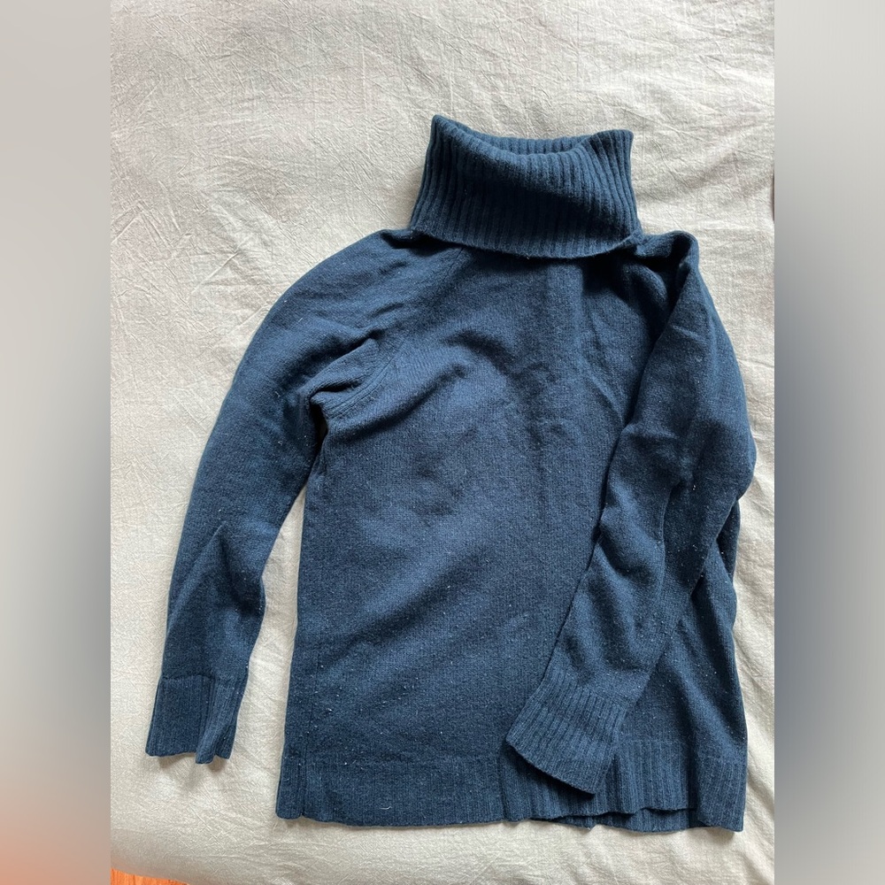 Teal wool/cashmere turtleneck